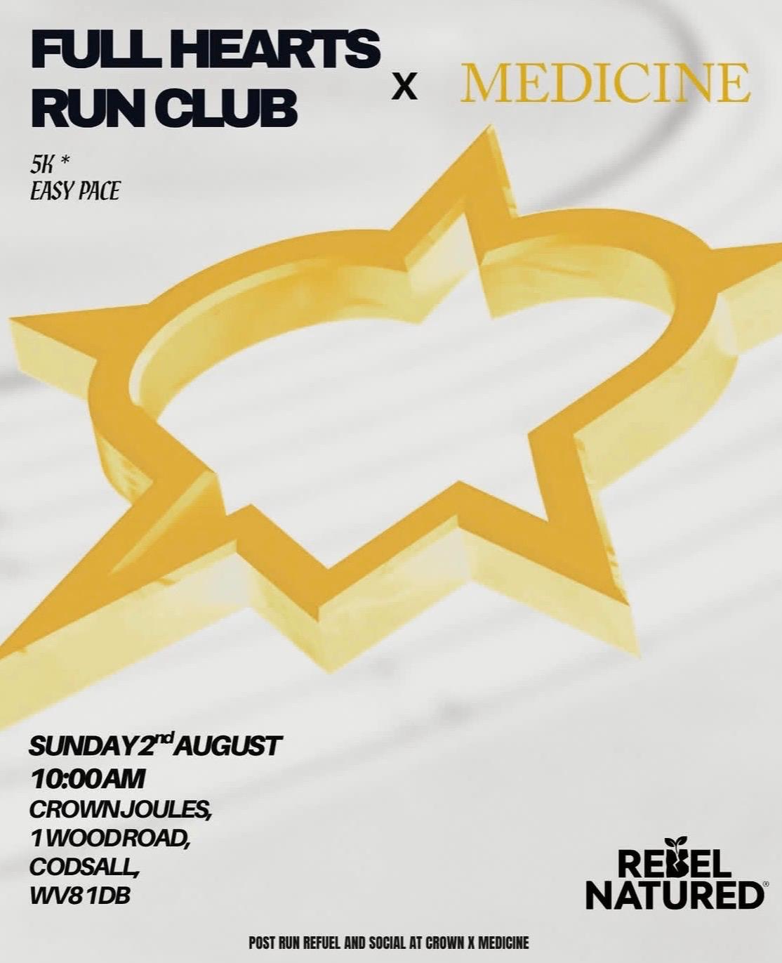 Full Hearts Run Club x Medicine Wolverhampton x Rebel Natured Sunday Run